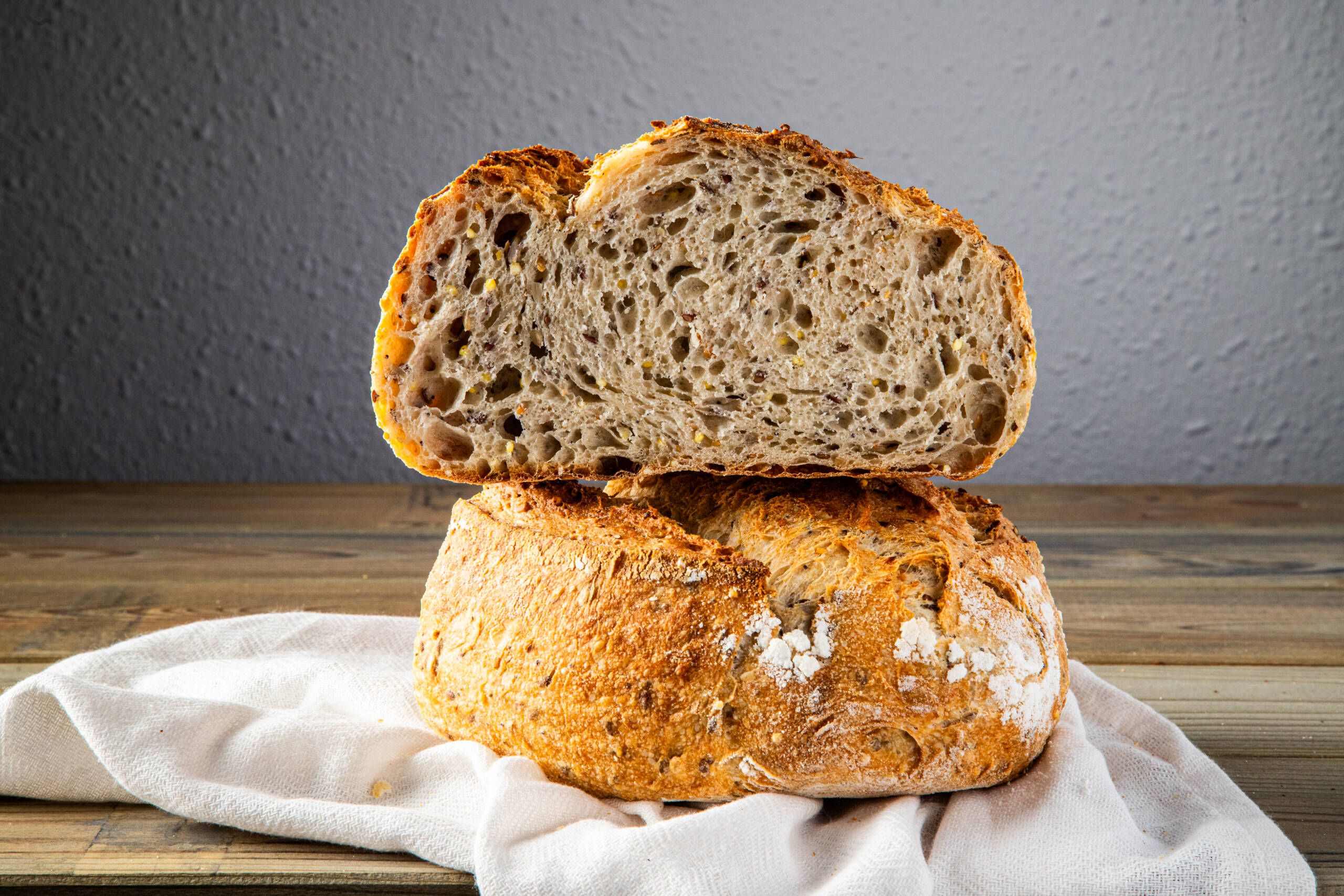 Pan blanco de semillas