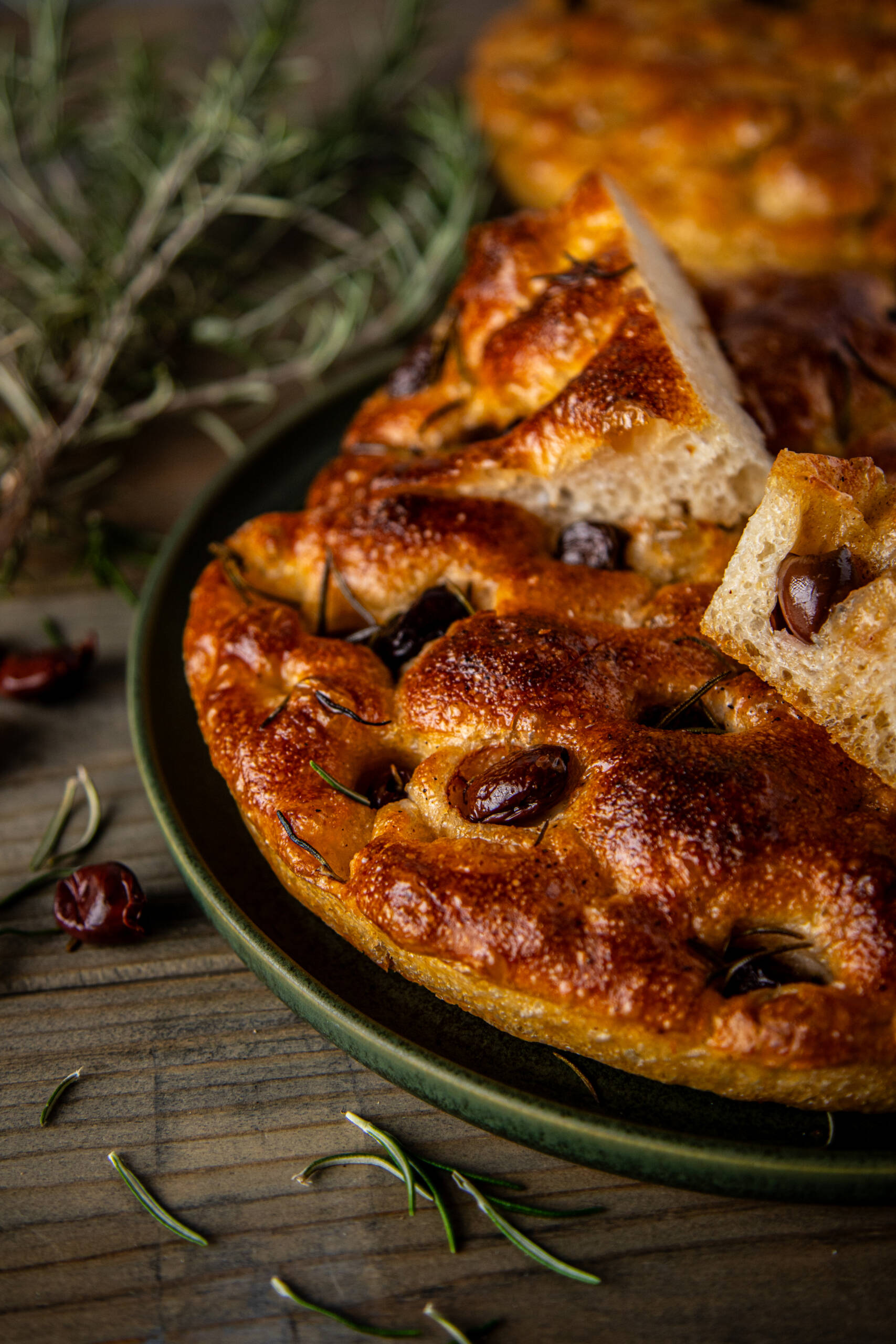 Focaccia de Romero y Aceitunas
