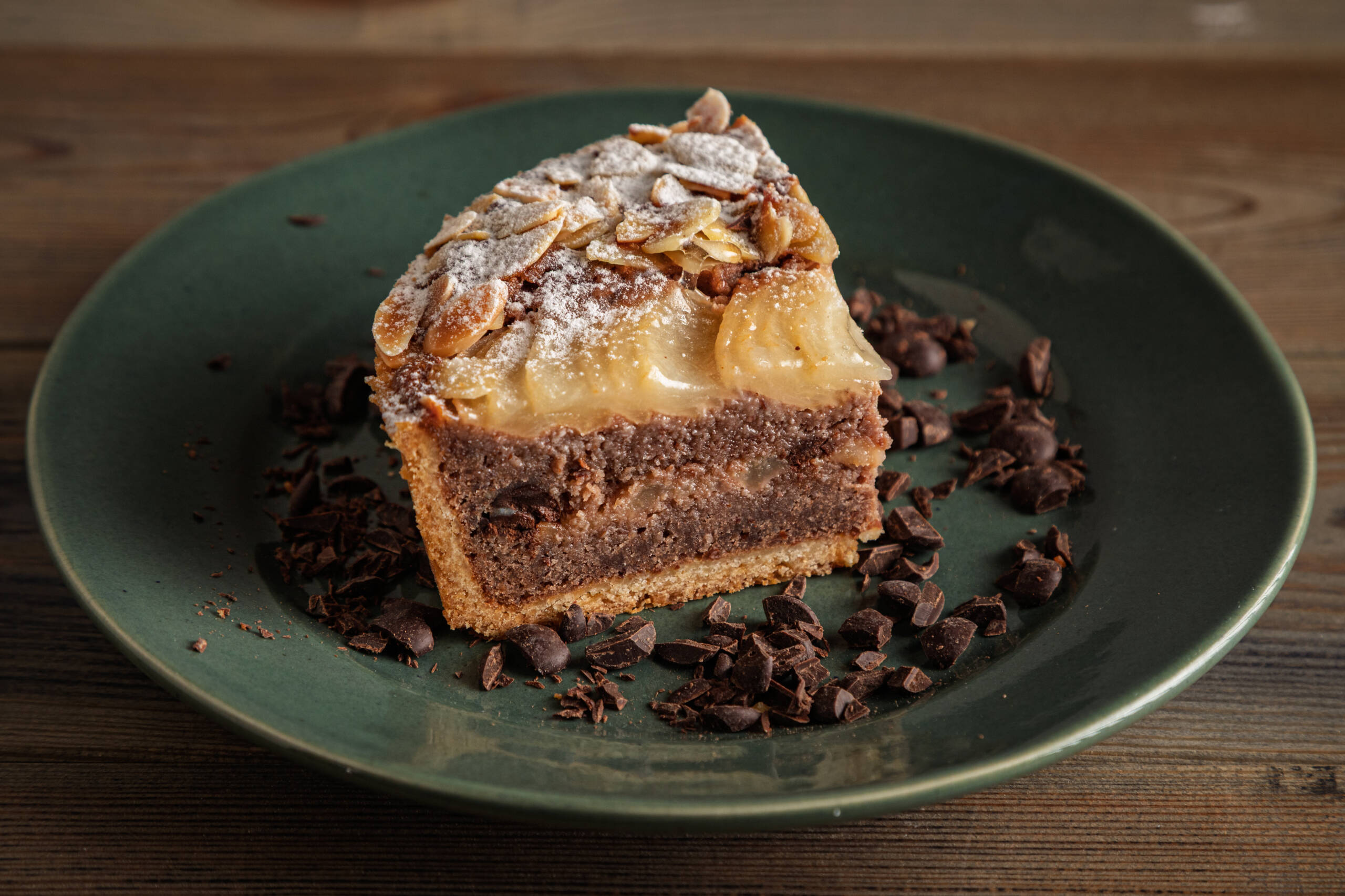 Tarta Frangipane de pera y chocolate