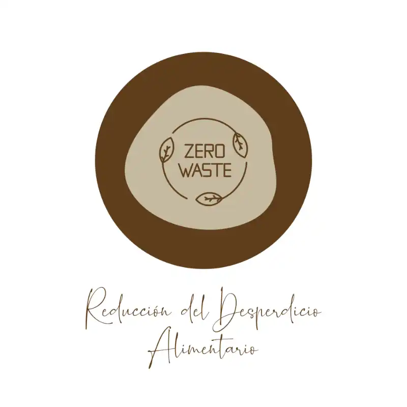 Símbolo de sostenibilidad y producción responsable con reducción de residuos alimentarios